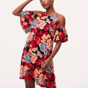LOFT Cold Shoulder A-Line Dress